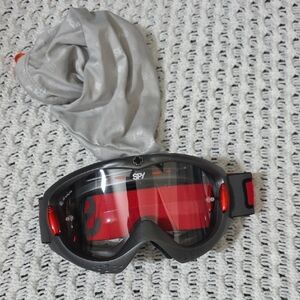 SPY Black and Red Alloy Goggles